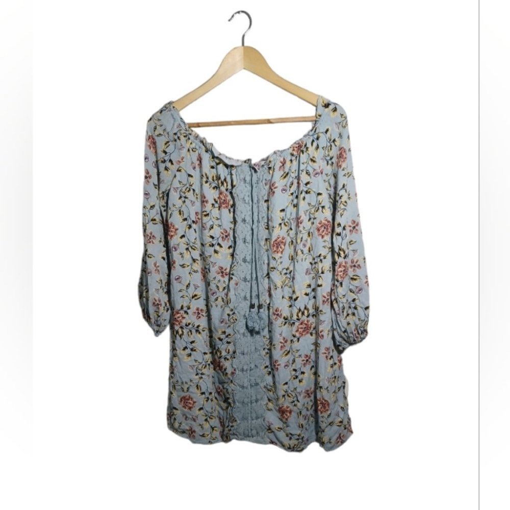 Xhilaration blue floarl dress